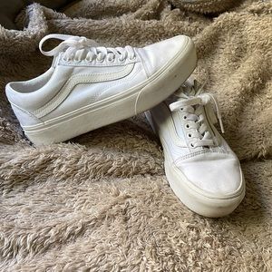 White Platform Vans